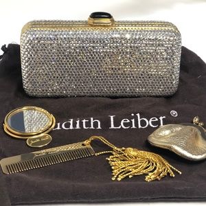 Judith Leiber Swarovski Crystal Bag w Accessories